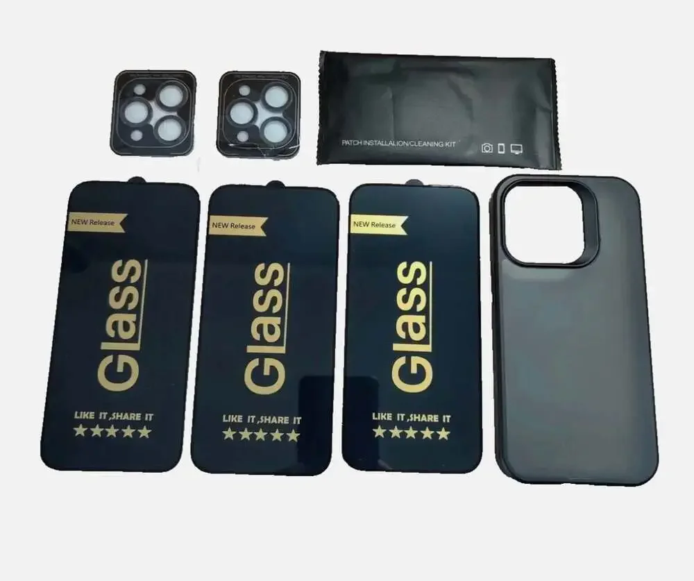 iPhone 15 Pro Vaucas-Cl Screen/Lens Protector Kit (Lot of  5)